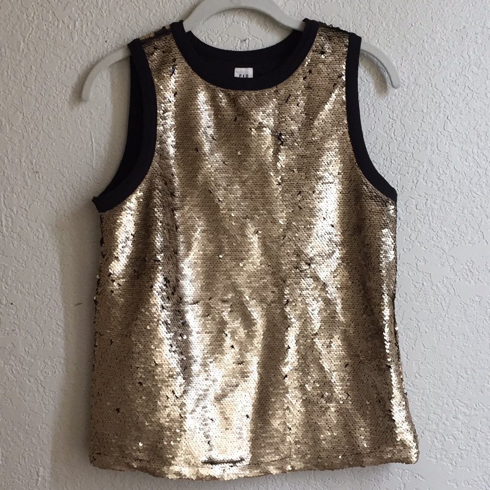 Gap gold sequin top xs costume worthy